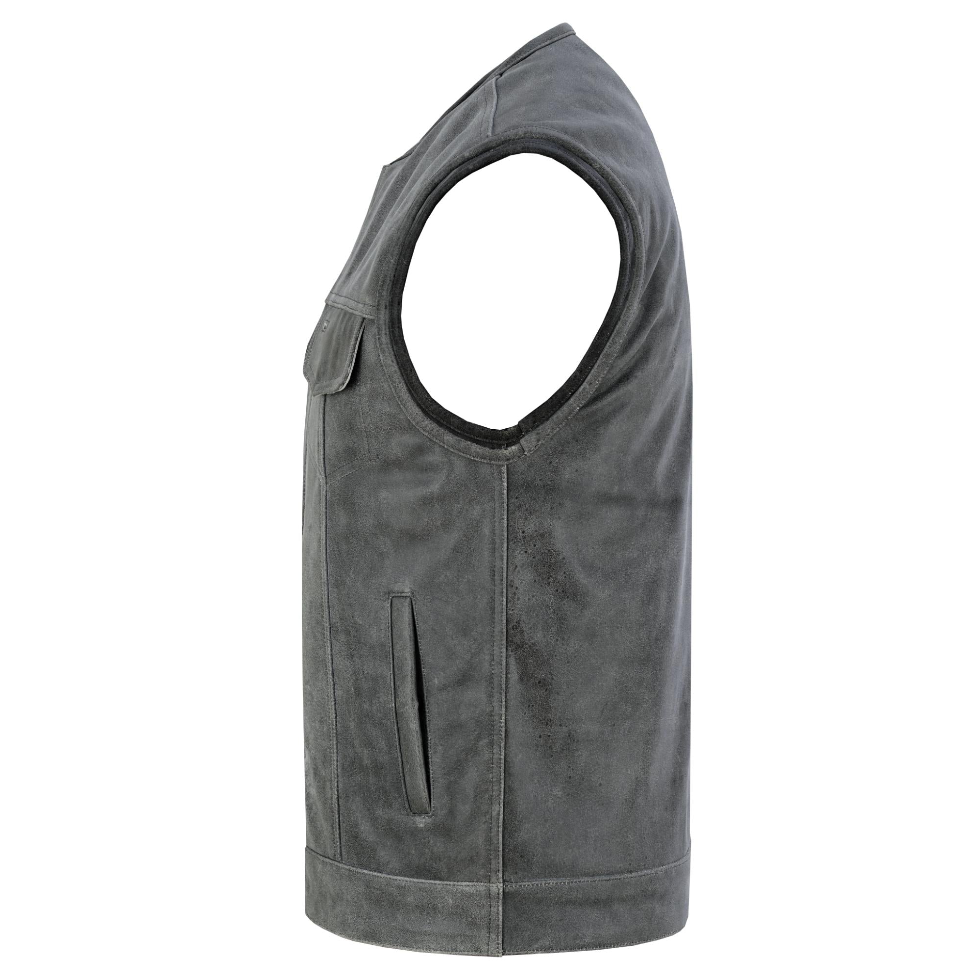 Gravon Men's Motorcycle Leather Vest