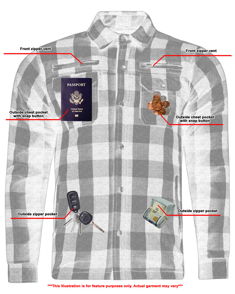 Gray Racer Armored Mens flannel Shirt-Flannels-Daniel Smart Mfg - Retail
