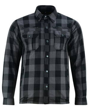 Gray Racer Armored Mens flannel Shirt-Flannels-Daniel Smart Mfg - Retail