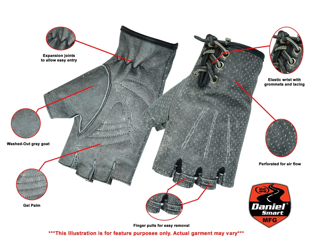 GrayWander - Women's Fingerless Gloves-Women's Fingerless Gloves-Daniel Smart Mfg - Retail