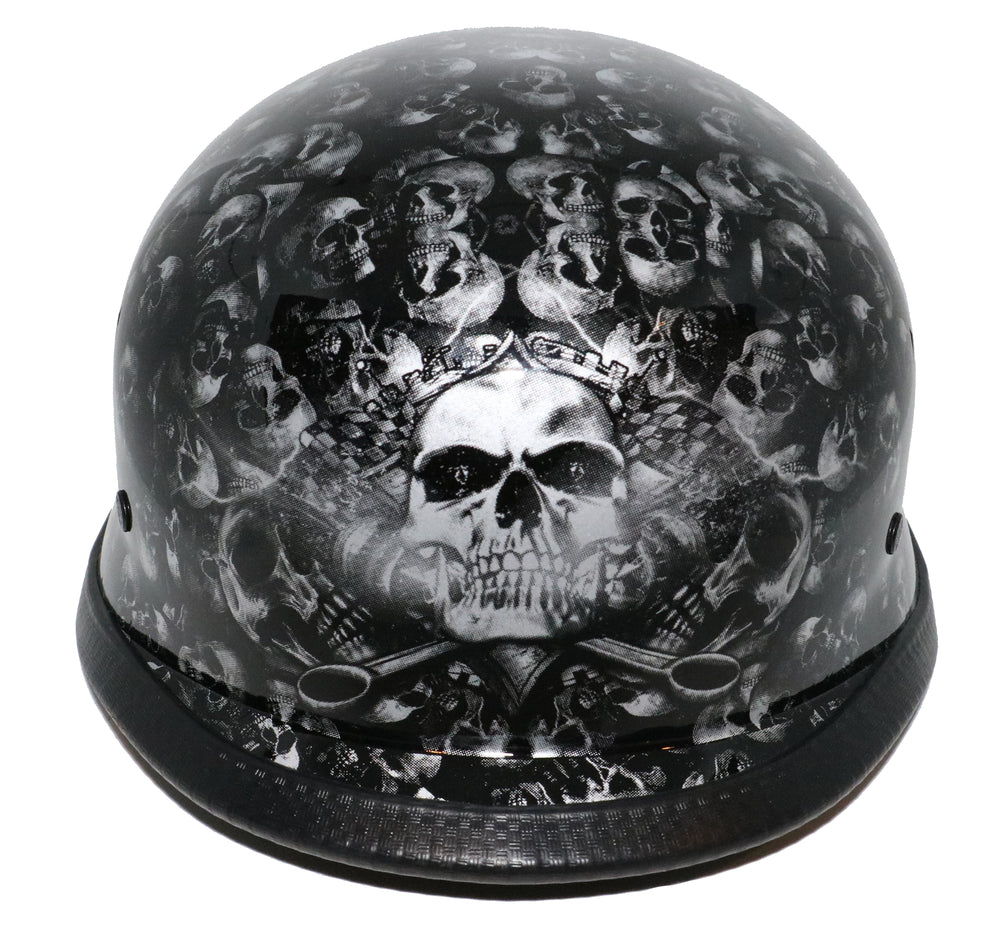 H81 Novelty German Grey Skull Gloss Black - Non DOT-Daniel Smart Mfg - Retail