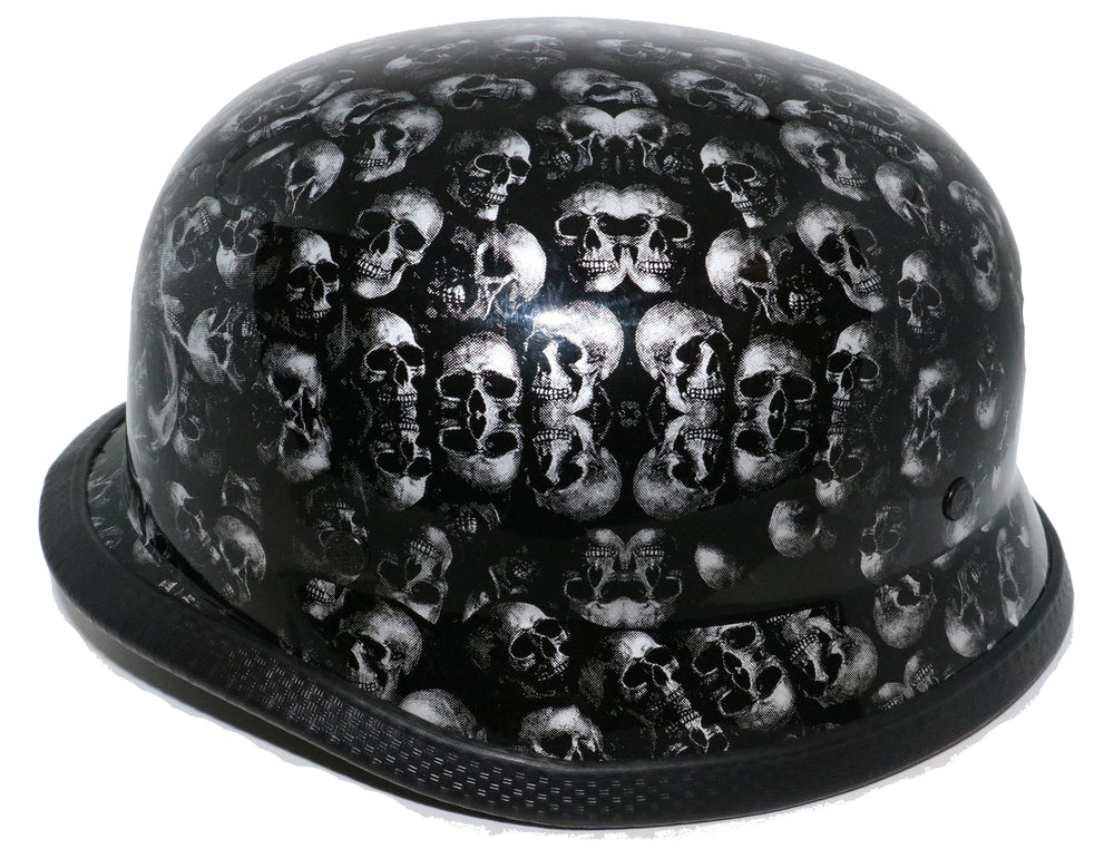 H81 Novelty German Grey Skull Gloss Black - Non DOT-Daniel Smart Mfg - Retail