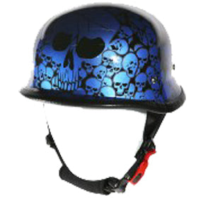 H83 Novelty German Blue Skull Graveyard - Non DOT-Daniel Smart Mfg - Retail