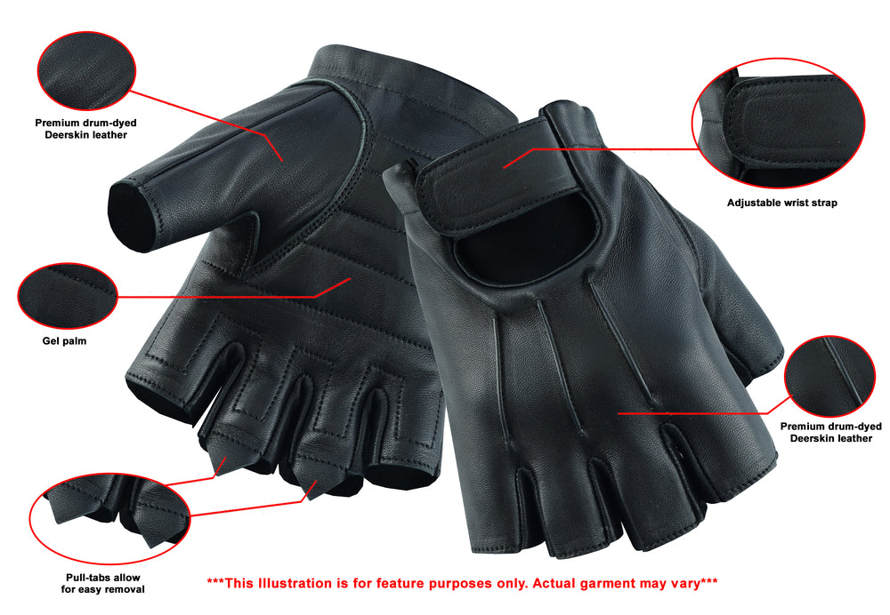 Hardy - Men's Deerskin Fingerless Gloves-Mens Fingerless Gloves-Daniel Smart Mfg - Retail