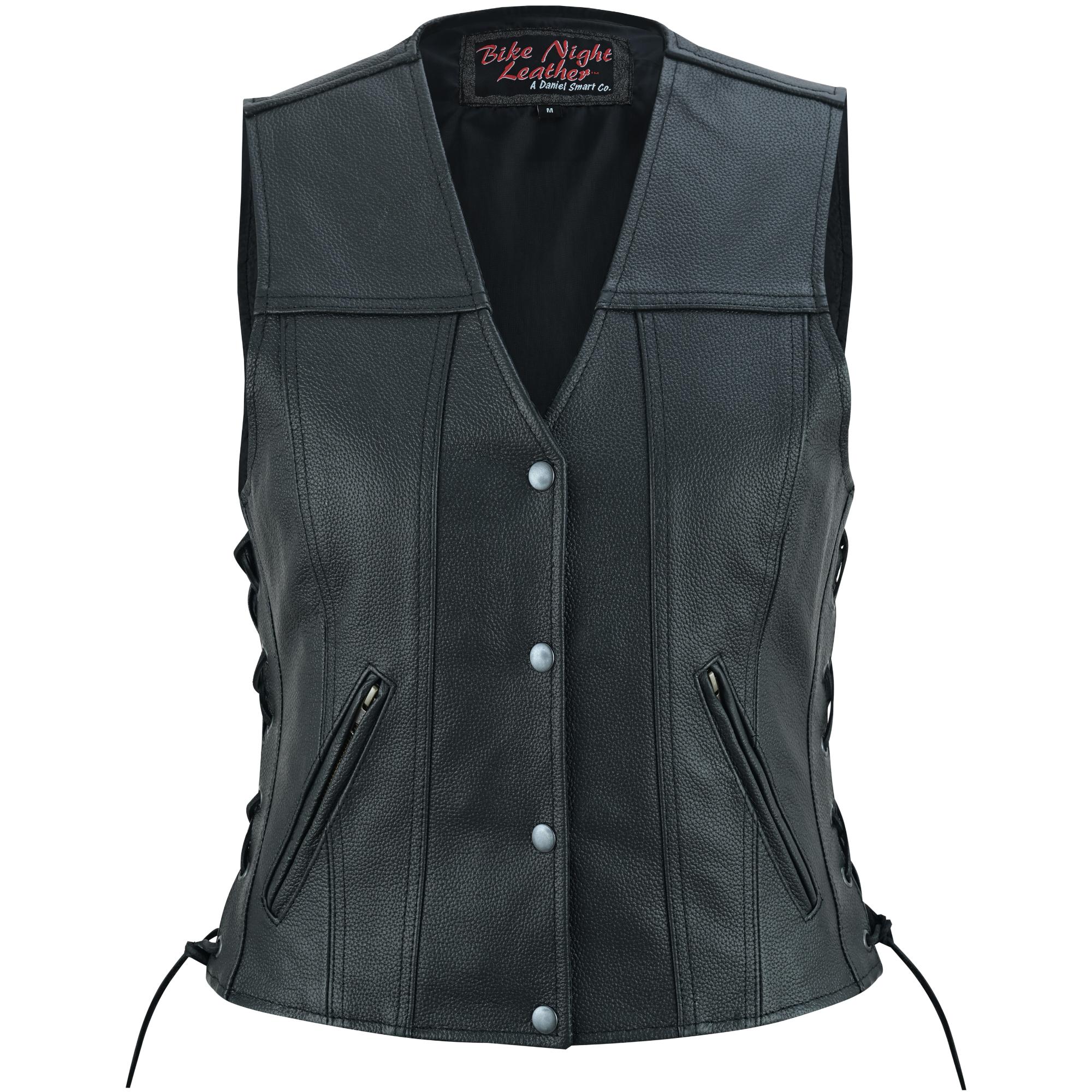 Her Miles - Women's Leather Vest-Womens Leather Vests-Daniel Smart Mfg - Retail
