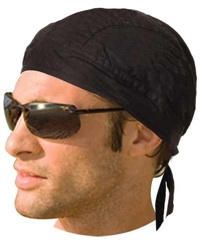 HW2601 Headwrap Lined Solid Black-Daniel Smart Mfg - Retail