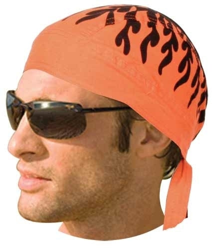 HW2686 Headwrap Orange Flames-Daniel Smart Mfg - Retail