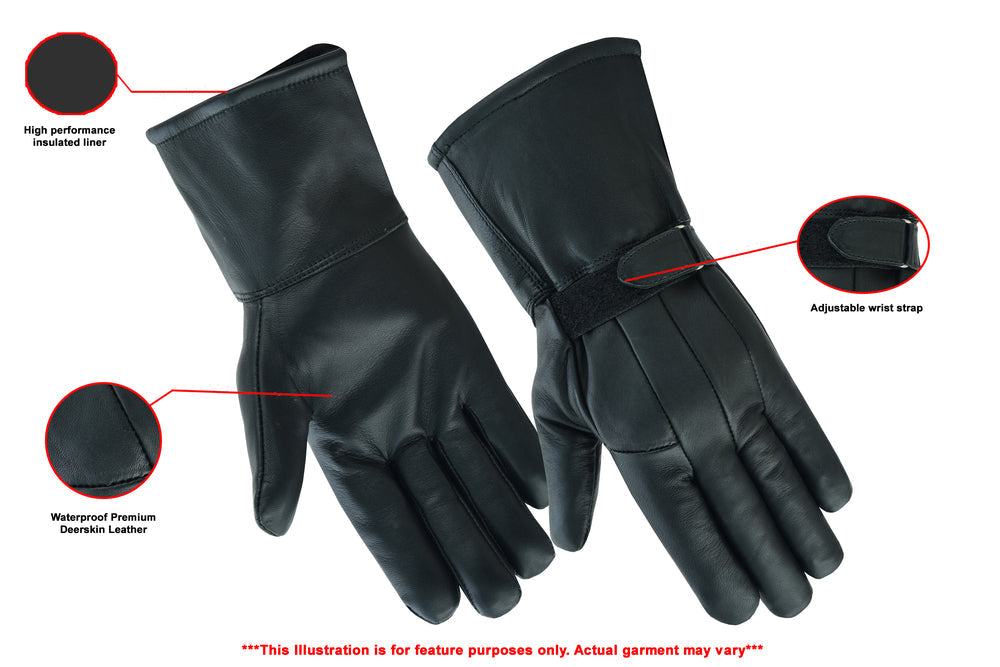 IronPalm Pro - Men's Deerskin Gauntlet Gloves-Mens Gauntlet Gloves-Daniel Smart Mfg - Retail