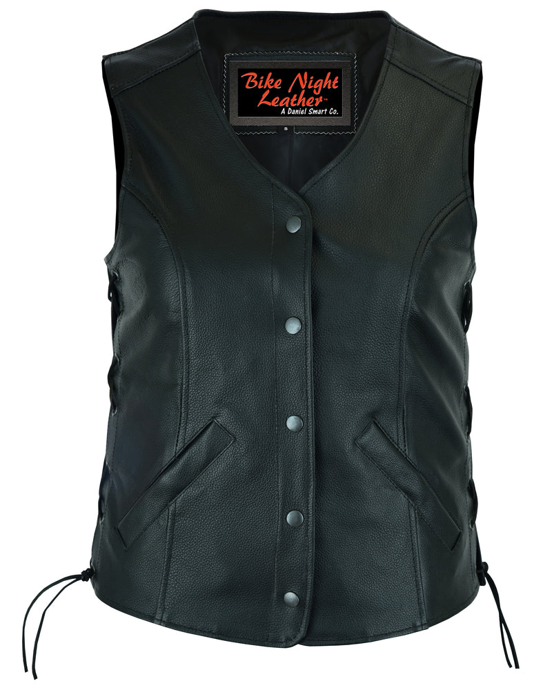 Lacera - Women's Leather Vest-Womens Leather Vests-Daniel Smart Mfg - Retail