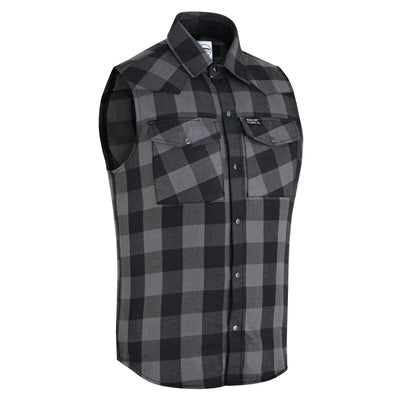Men's Sleeveless Flannel Shirt-Flannels-Daniel Smart Mfg - Retail