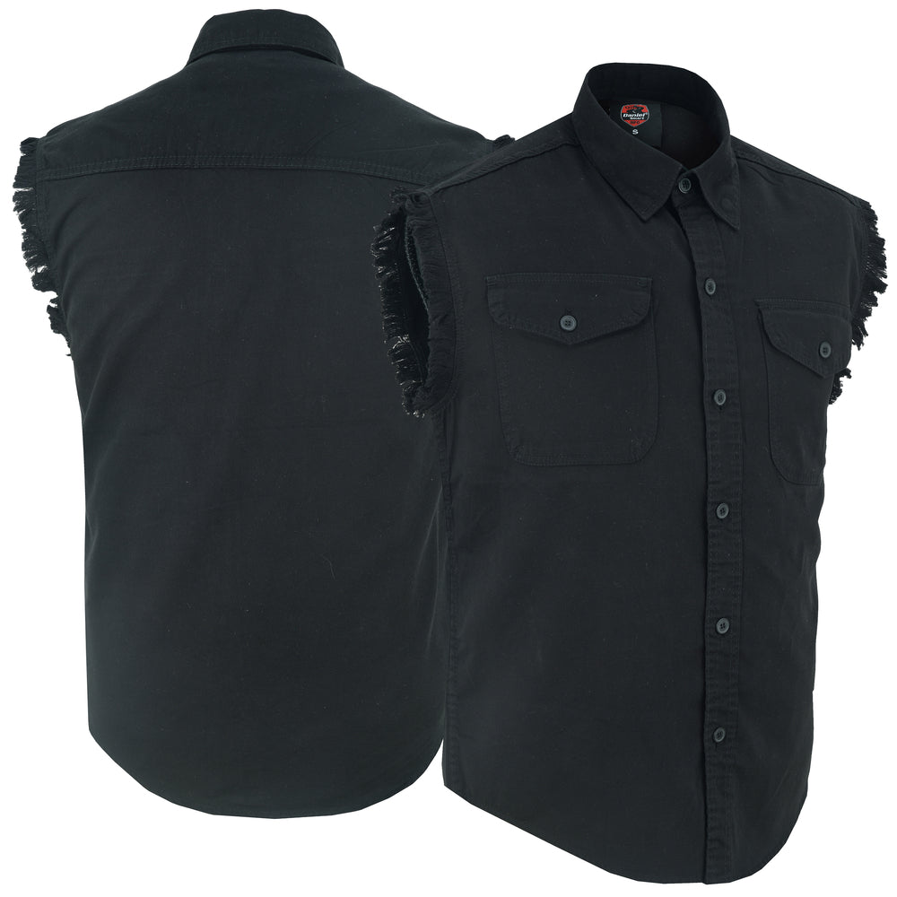 Men's Sleeveless Lightweight Denim Shirt-Denim Shirts-Daniel Smart Mfg - Retail