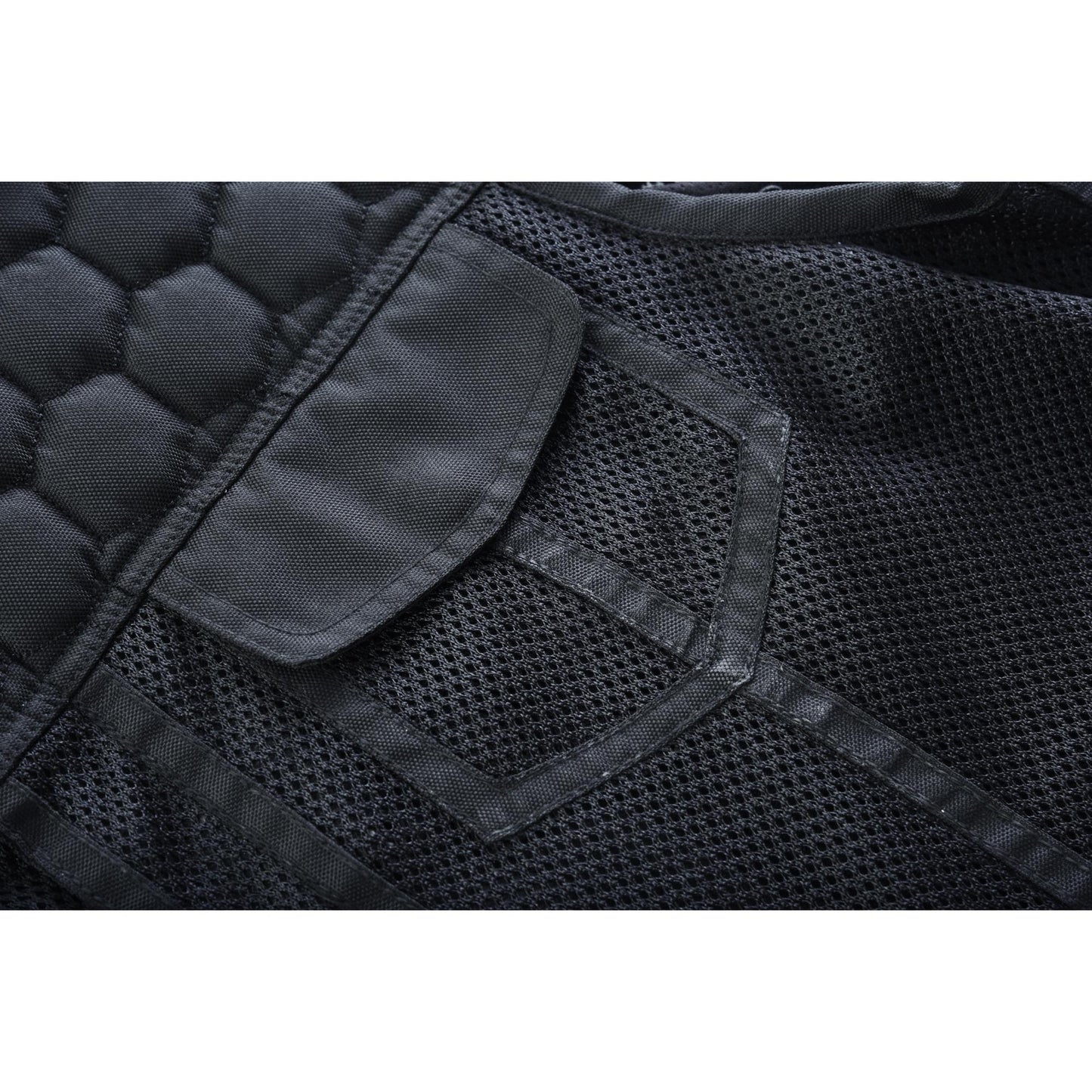 Mesh Rave Men's Black Mesh Textile Vest with Black Paisley Liner-Daniel Smart Mfg - Retail