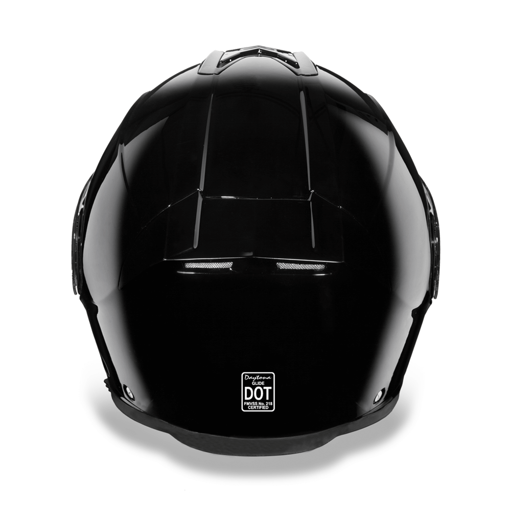 black orange motorcycle helmet daytona D.O.T. Daytona Glide- HI-GLOSS Black XS