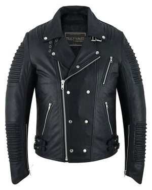 Midnight Striker - Men's Leather Fashion Jacket-Mens Leather Motorcycle Jackets-Daniel Smart Mfg - Retail