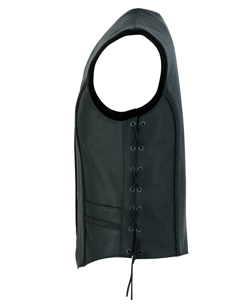 Miles Queen - Women's Leather Vest-Womens Leather Vests-Daniel Smart Mfg - Retail
