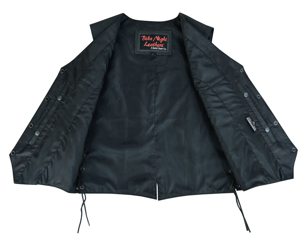 Miles Queen - Women's Leather Vest-Womens Leather Vests-Daniel Smart Mfg - Retail