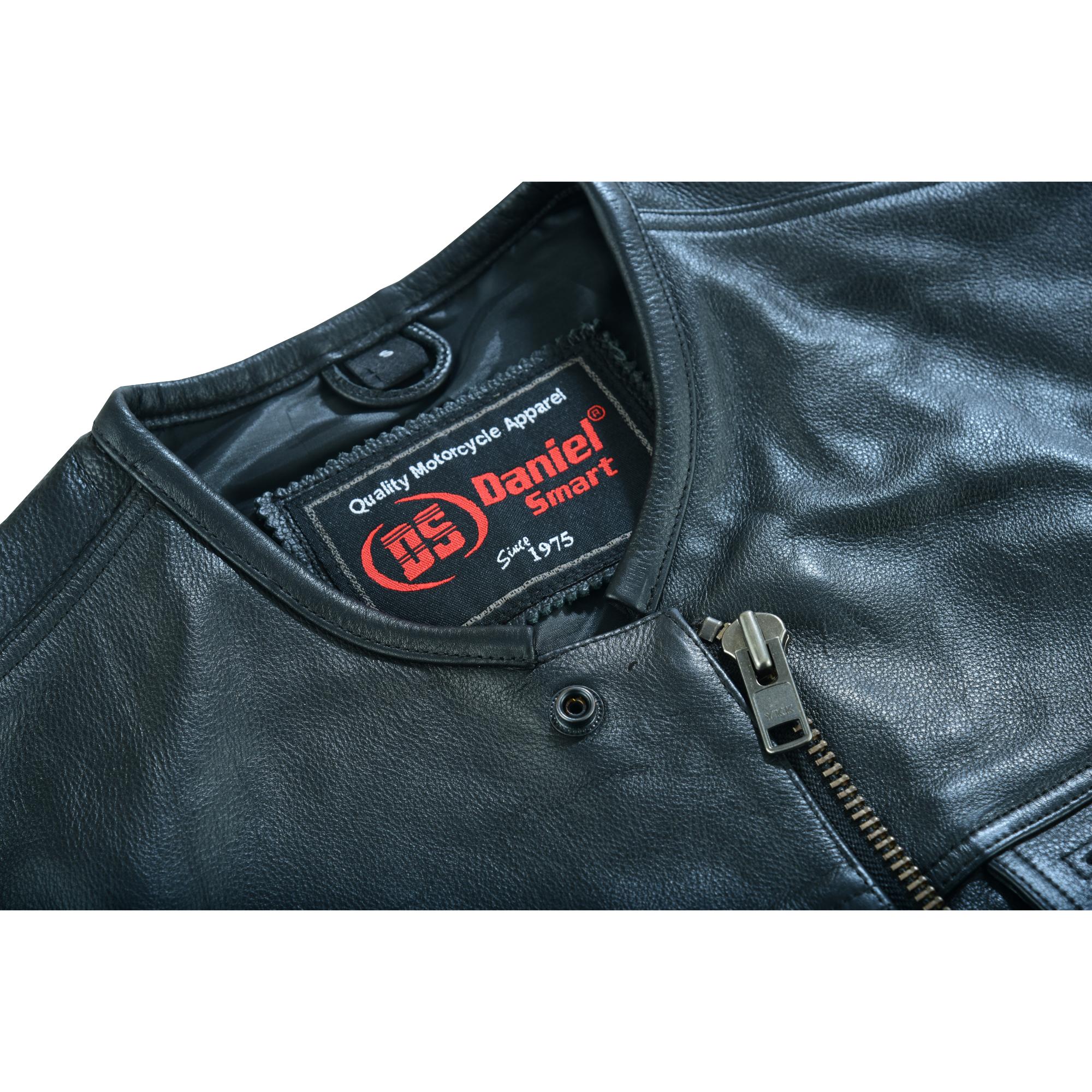 Millen - Men's Motorcycle Leather Vest-Mens Leather Vests-Daniel Smart Mfg - Retail