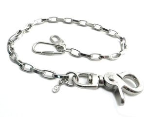 NC130-18 Modern Chrome Wallet Chain 16"-Wallet Chains/Key Leash-Daniel Smart Mfg - Retail