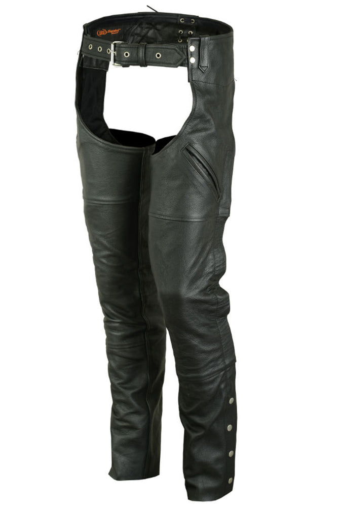 Nightshade Rider - Unisex Motorcycle Leather Chaps-Unisex Chaps & Pants-Daniel Smart Mfg - Retail