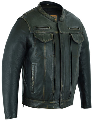 Nitro Pulse - Men's Leather Motorcycle Jacket-Mens Leather Motorcycle Jackets-Daniel Smart Mfg - Retail