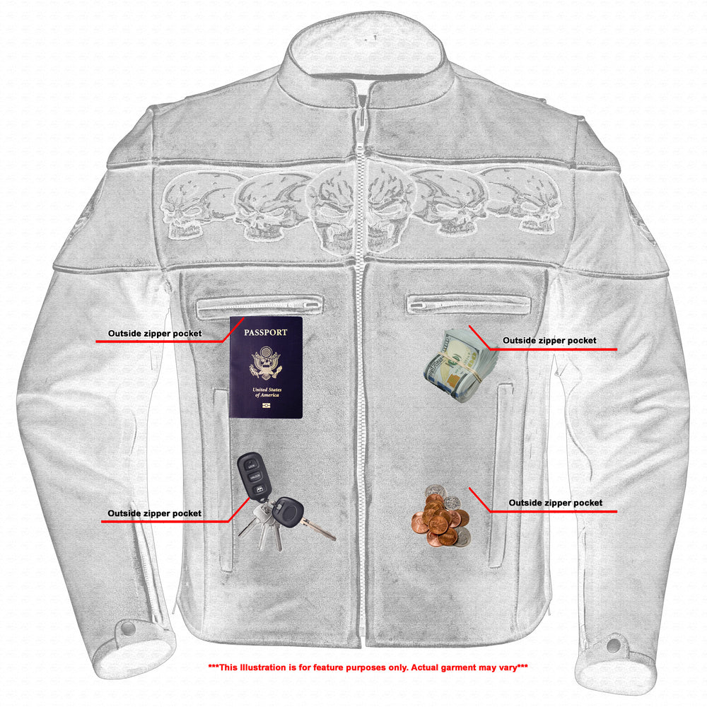Novus - Men's Leather Motorcycle Jacket-Mens Leather Motorcycle Jackets-Daniel Smart Mfg - Retail