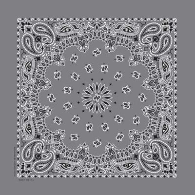 NT4411 Bandana Paisley Charcoal-Bandanas-Daniel Smart Mfg - Retail