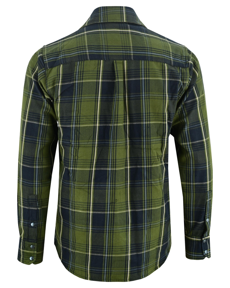 Olive Essence Men's Green Flannel Shirt-Daniel Smart Mfg - Retail