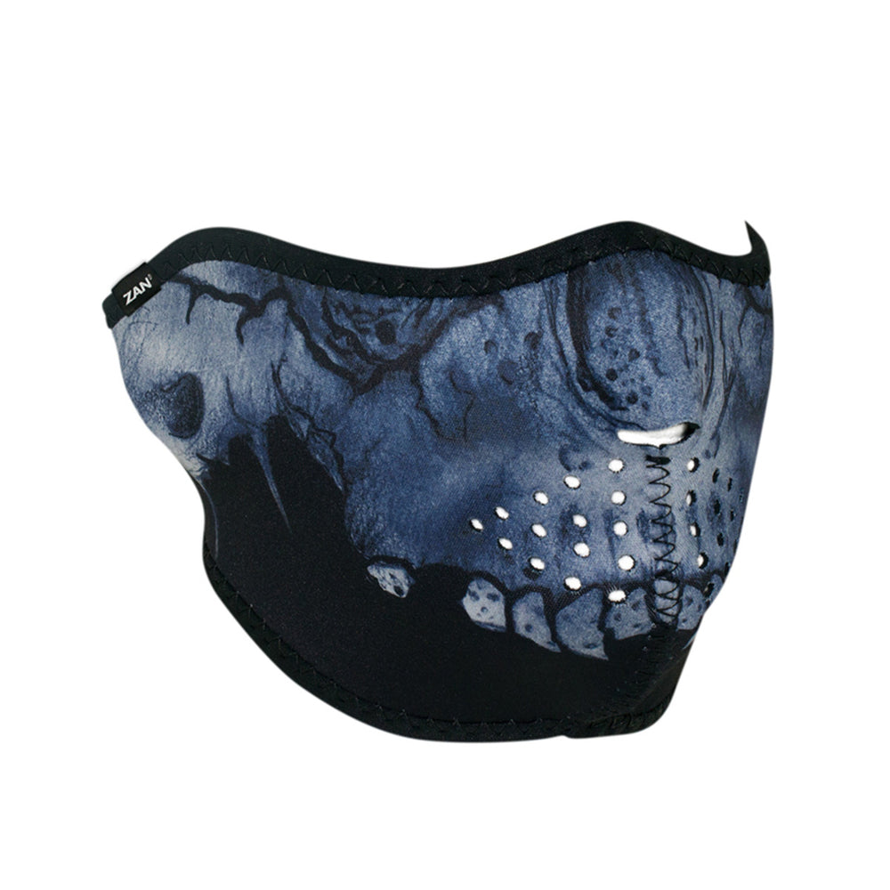 WNFM417H Neoprene Half Face Mask, Midnight Skull