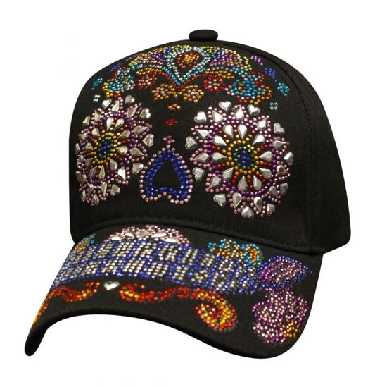 SBLSUSK Bling Sugar Skull Hat