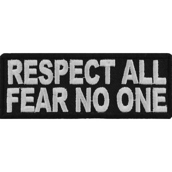 Toppa Ricamata Termoadesiva 'Respect All Fear None' - 7,6 X 4,7 Cm, Da Stirare O Cucire Su Giubbotti E Zaini