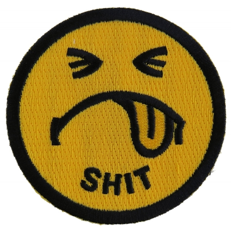 P2225 Shit Smiley Face Patch-Daniel Smart Mfg - Retail