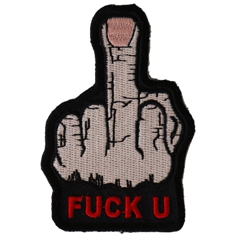 P2518 Fuck U Finger Naughty Iron on Patch-Patches-Daniel Smart Mfg - Retail