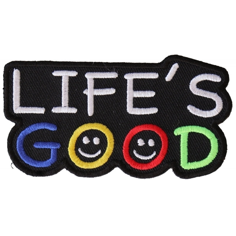 P3279 Lifes Good Iron on Morale Patch-Daniel Smart Mfg - Retail