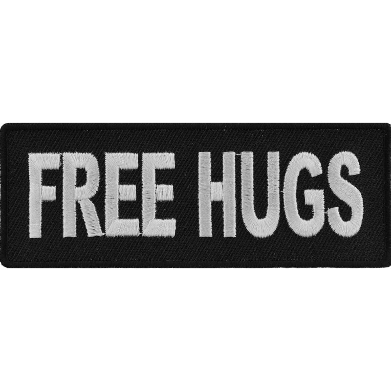 P3402 Free Hugs Naughty Iron on Patch-Daniel Smart Mfg - Retail