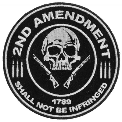 P3565 2nd Amendment Shall Not Be Infringed Skull 1789 Small Patch-Patches-Daniel Smart Mfg - Retail