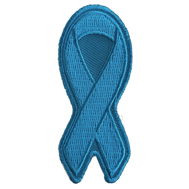 P3774 Blue Ribbon Patch For Awareness In Child Abuse and Bullying-Patches-Daniel Smart Mfg - Retail
