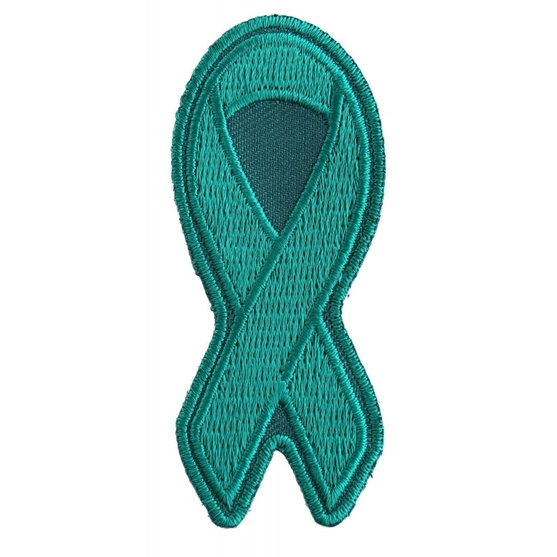 P3779 Teal PTSD Awareness Ribbon Patch-Daniel Smart Mfg - Retail