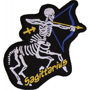 P5472 Sagittarius Skull Zodiac Sign Patch-Patches-Daniel Smart Mfg - Retail