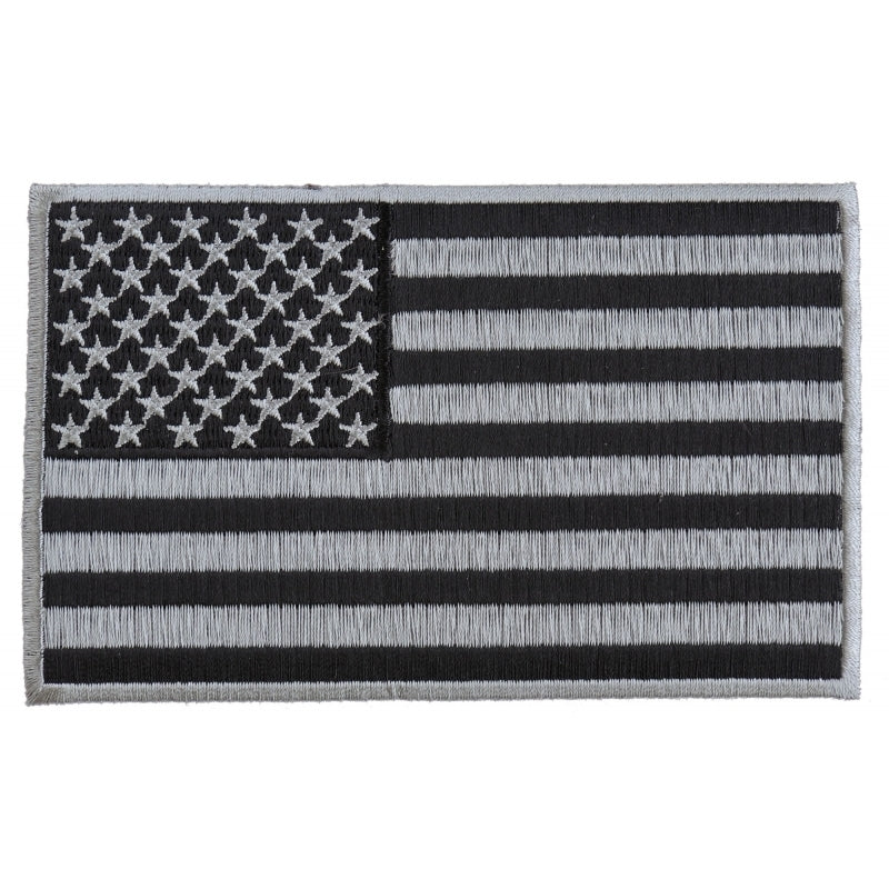 P5644 Black and Gray American Flag Patch-Daniel Smart Mfg - Retail