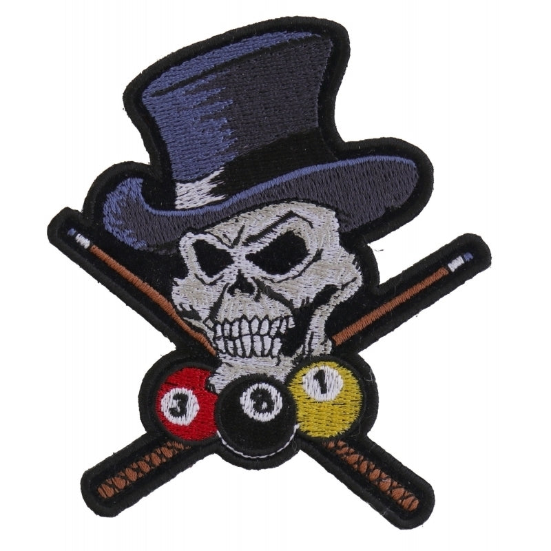 P6032 Pool Shark Skull Small Patch-Daniel Smart Mfg - Retail