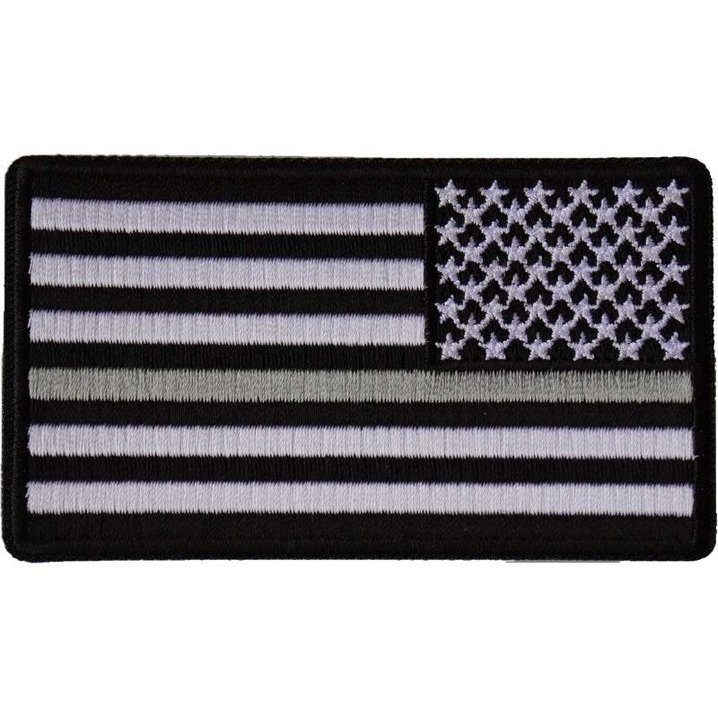 P6678 Reversed Silver Line Corrections Officer American Flag Patch-Daniel Smart Mfg - Retail