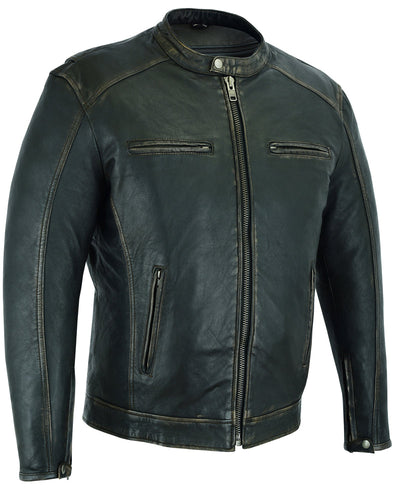 Pinnacle - Men's Leather Motorcycle Jacket-Mens Leather Motorcycle Jackets-Daniel Smart Mfg - Retail