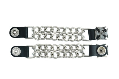 PKV142D Vest Extender - Iron Cross with Silver Glitter-Vest Extenders-Daniel Smart Mfg - Retail