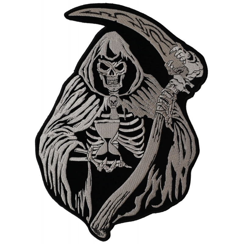 PL3587 Reaper with Scythe Embroidered Iron on Patch-Patches-Daniel Smart Mfg - Retail