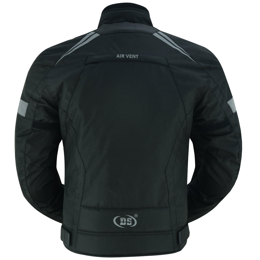 DS4610 Flight Wings - Black Textile Motorcycle Jacket for Men