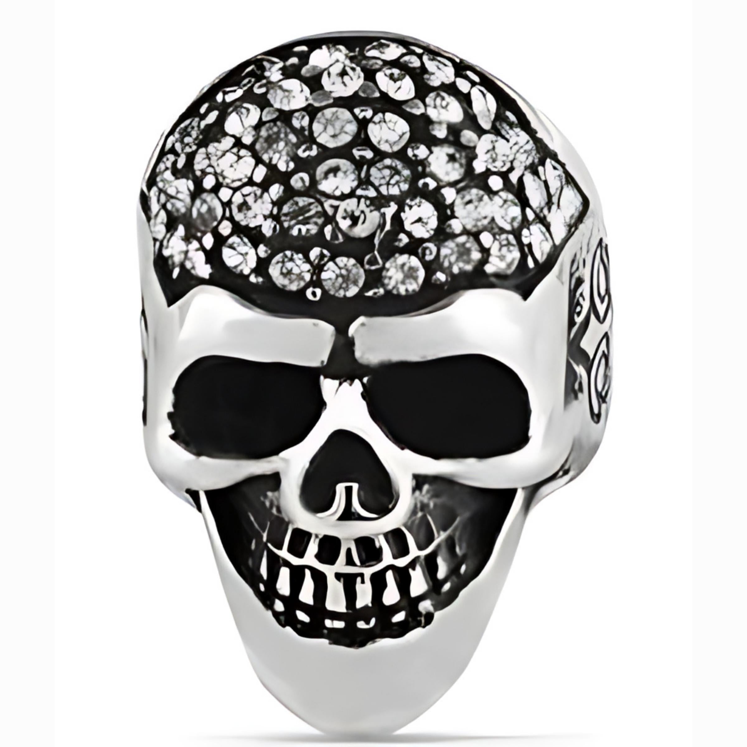 R155 Stainless Steel Diamond Head Biker Ring-Rings-Daniel Smart Mfg - Retail