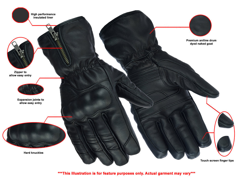 RainRider Elite - Men's Gauntlet Gloves-Mens Gauntlet Gloves-Daniel Smart Mfg - Retail
