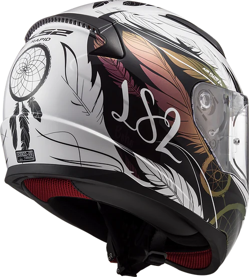 Rapid II Dreamcatcher Full Face Motorcycle Helmet Chameleon/White-Helmets-Daniel Smart Mfg - Retail