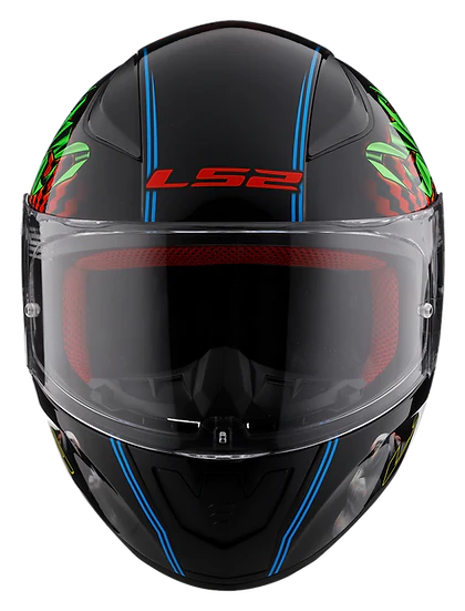 Rapid II Happy Dreams Full Face Motorcycle Helmet Gloss Black-Daniel Smart Mfg - Retail