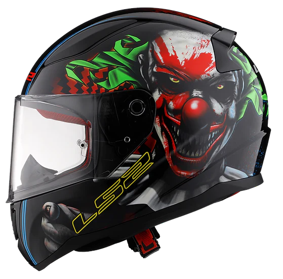 Rapid II Happy Dreams Full Face Motorcycle Helmet Gloss Black-Daniel Smart Mfg - Retail